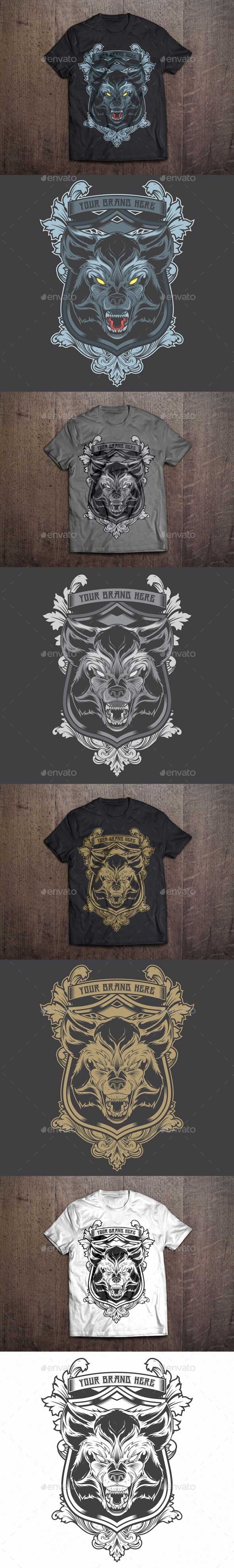 T-Shirt Illustration Wolf Theme T-Shirt Illustration Wolf Theme