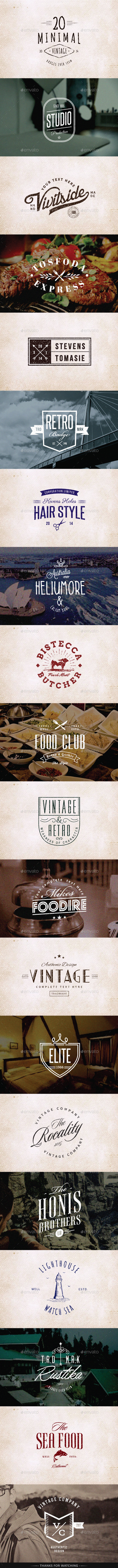 GraphicRiver Retro Vintage Minimal Logos Vol.01 9893633 GraphicRiver Retro Vintage Minimal Logos Vol.01 9893633