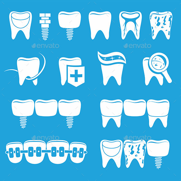 Vector Set of Dentist Icons Vector Set of Dentist Icons