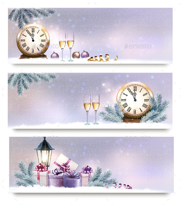 GraphicRiver Three Christmas and New Year Banners 9894205 GraphicRiver Three Christmas and New Year Banners 9894205