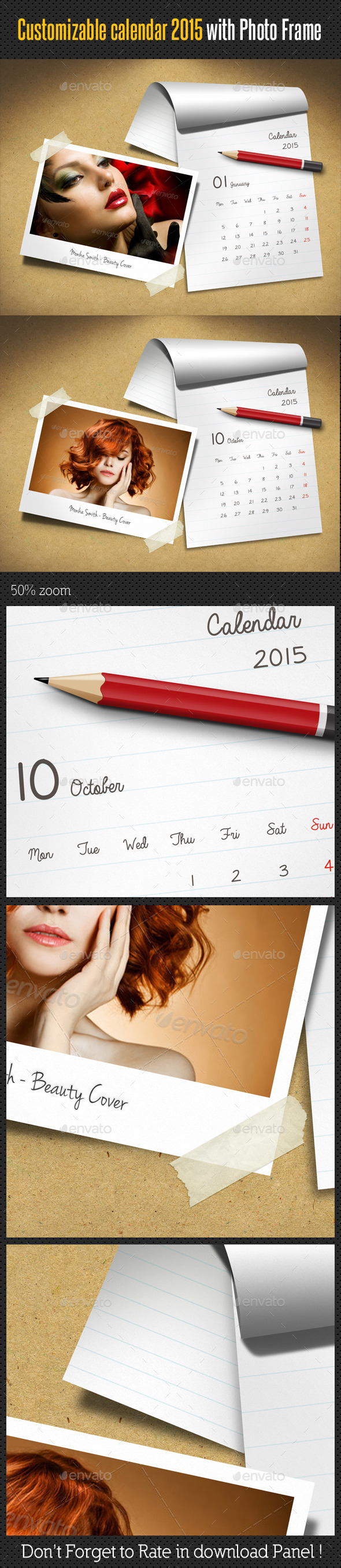 GraphicRiver Customizable Calendar 2015 Photo Frame V06 9894218 GraphicRiver Customizable Calendar 2015 Photo Frame V06 9894218