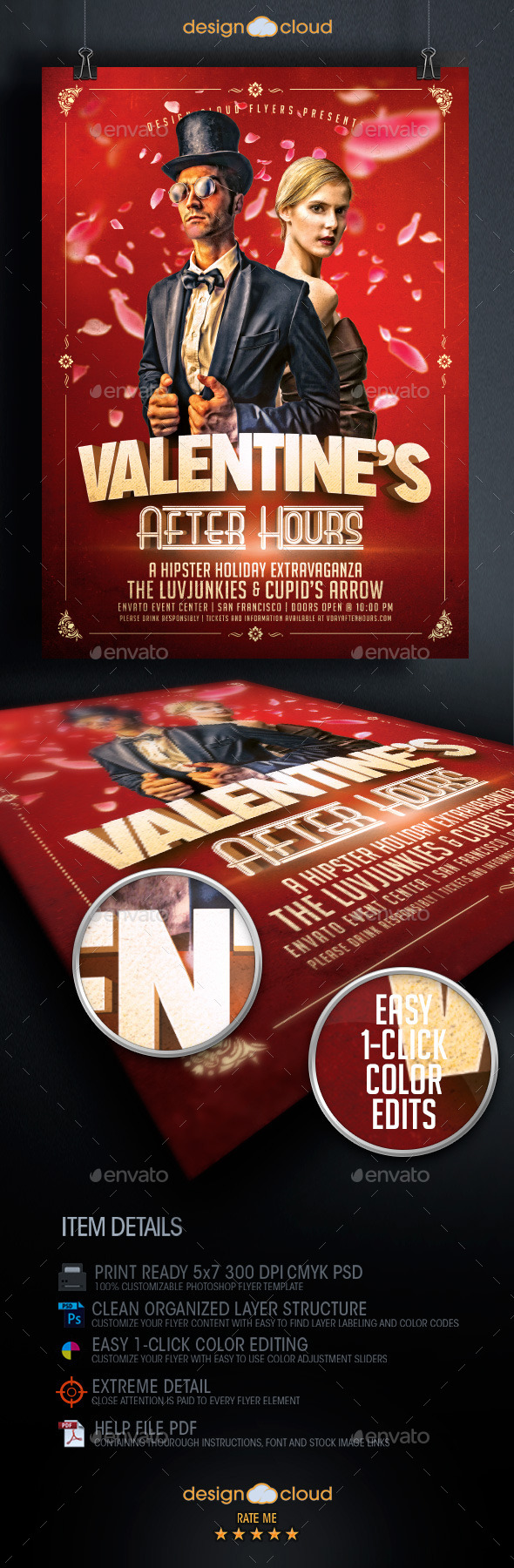 GraphicRiver Valentine s After Hours Hipster Flyer Template 9894428 GraphicRiver Valentine s After Hours Hipster Flyer Template 9894428