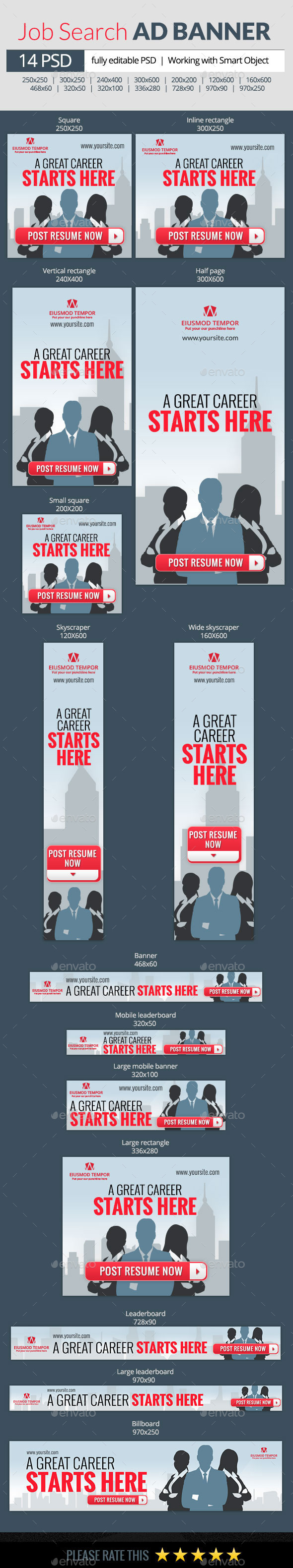 GraphicRiver Job Search web banners 9894584 GraphicRiver Job Search web banners 9894584