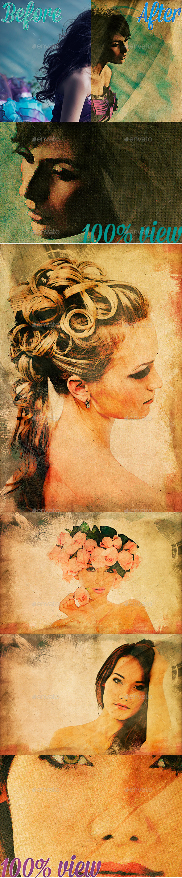 Old Canvas Portrait Old Canvas Portrait