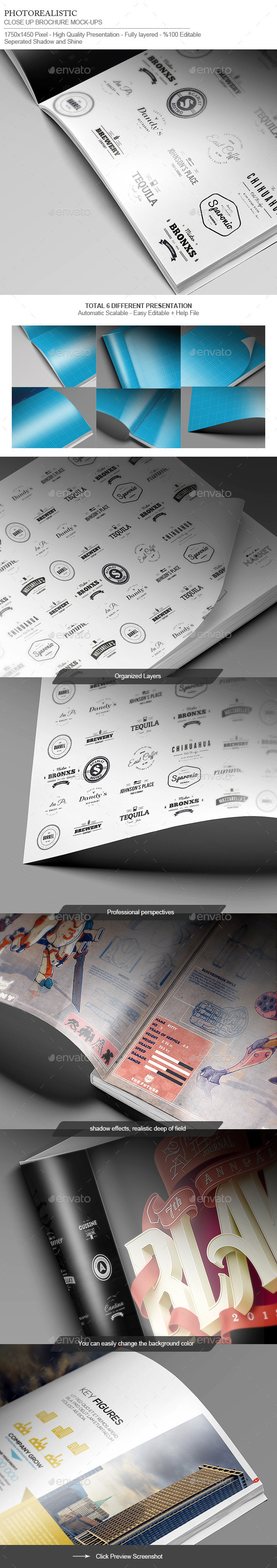 Flyer Logo Brochure Close-Up Mock-Up Flyer Logo Brochure Close-Up Mock-Up
