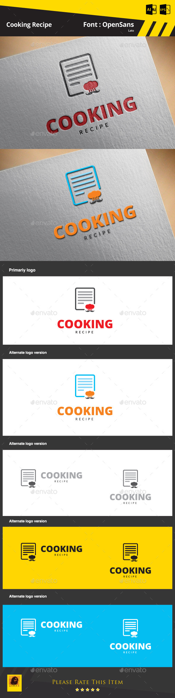 GraphicRiver Cooking Recipe Logo Template 9895265 GraphicRiver Cooking Recipe Logo Template 9895265