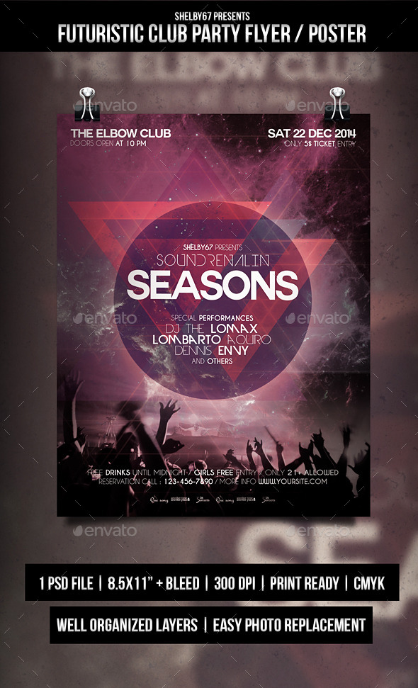 GraphicRiver Futuristic Club Party Flyer Poster 9897967 GraphicRiver Futuristic Club Party Flyer Poster 9897967