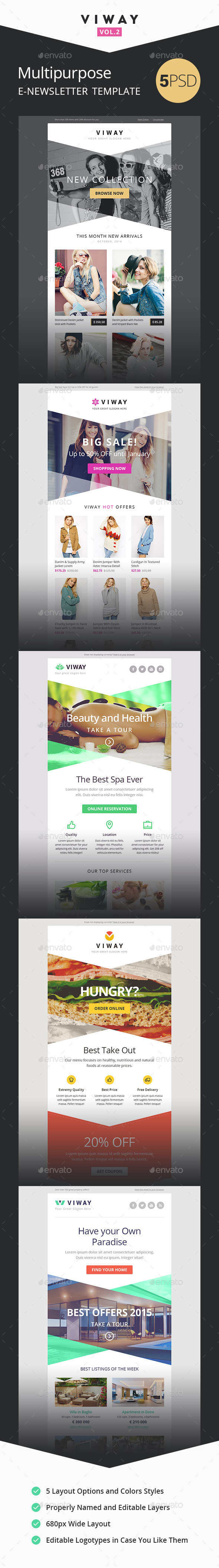 Viway Multipurpose E-newsletter Template Vol.2 Viway Multipurpose E-newsletter Template Vol.2