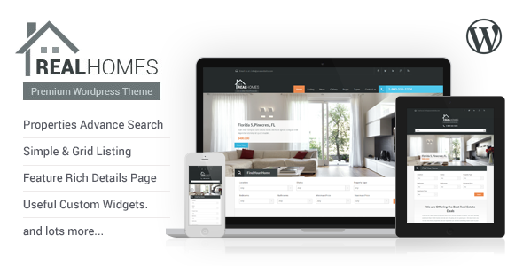 Download Real Homes v1.7 – WordPress Real Estate Theme