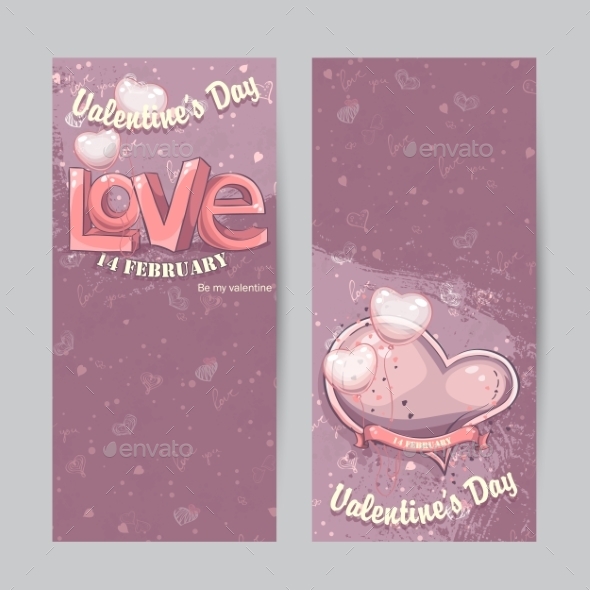 GraphicRiver Set of Vertical Cards for Valentine s Day 9900683 GraphicRiver Set of Vertical Cards for Valentine s Day 9900683