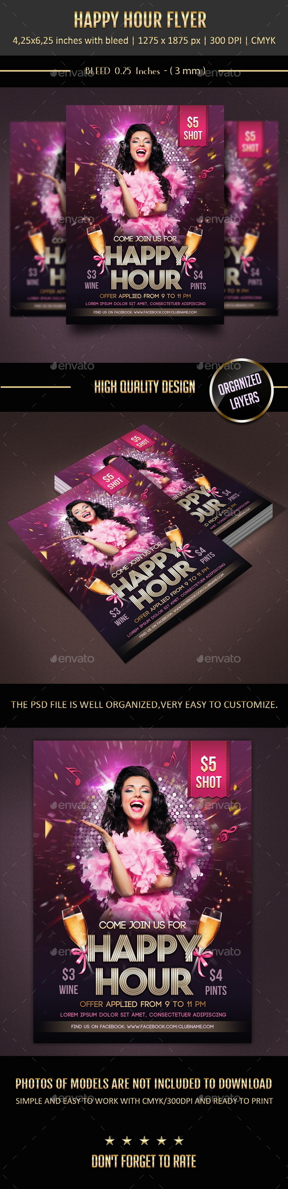 GraphicRiver Happy Hour Flyer 9866113 GraphicRiver Happy Hour Flyer 9866113