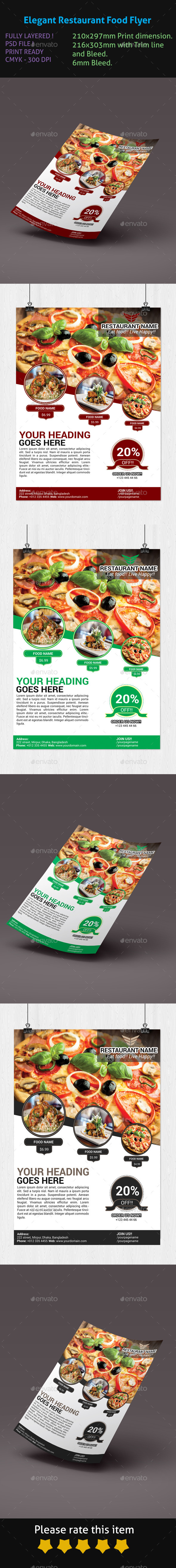 Elegant Restaurant Food Flyer