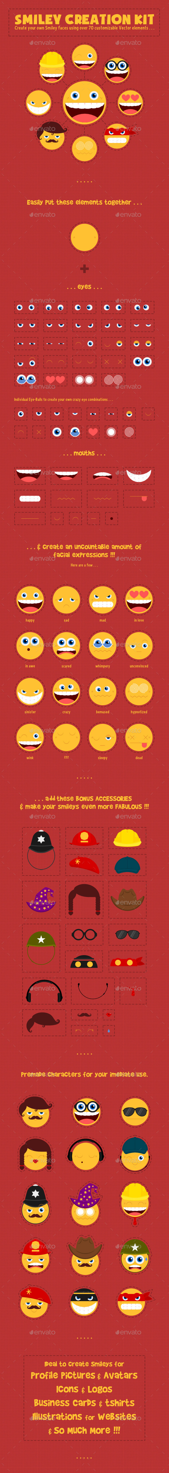 GraphicRiver Smiley Creation Kit 9897156 GraphicRiver Smiley Creation Kit 9897156