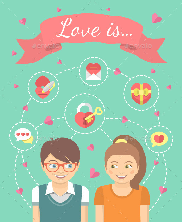 GraphicRiver Dating Conceptual Illustration with Love Icons 9902472 GraphicRiver Dating Conceptual Illustration with Love Icons 9902472