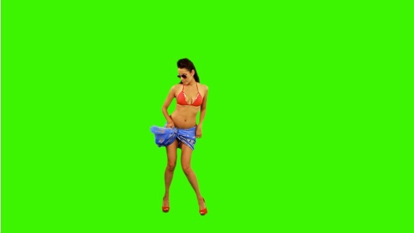 Bikini Dance on Green Screen Bikini Dance on Green Screen