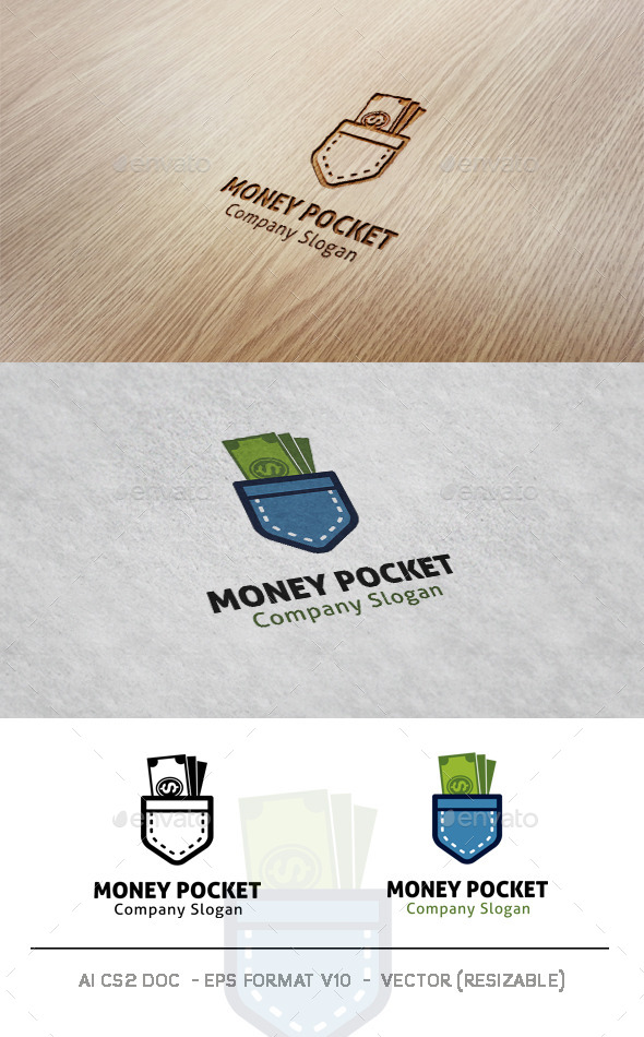 GraphicRiver Money Pocket Logo 9904190 GraphicRiver Money Pocket Logo 9904190