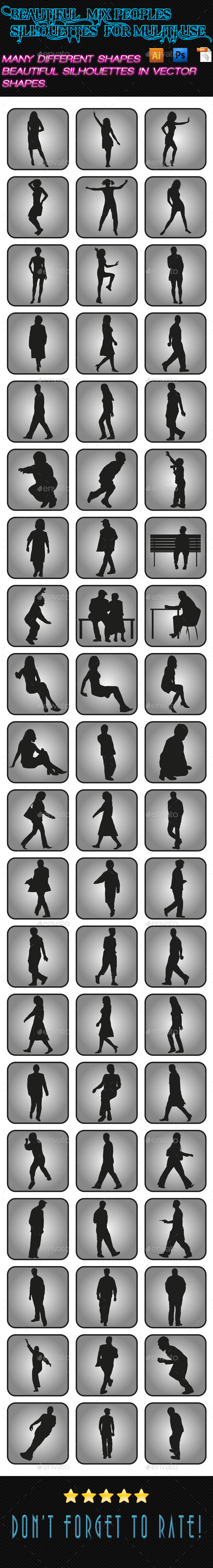 GraphicRiver Mix Peoples Silhouettes 01 9904303 GraphicRiver Mix Peoples Silhouettes 01 9904303