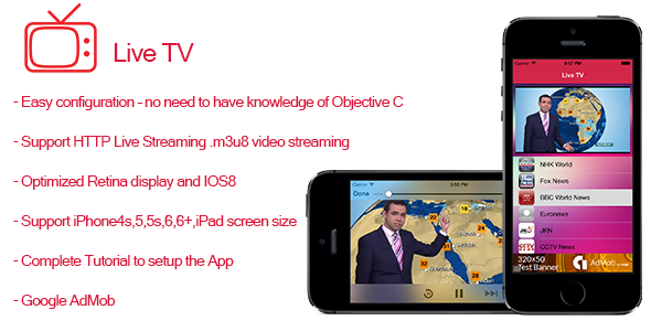 CodeCanyon Live TV- Streaming TV for iPhone and iPad 9788474 CodeCanyon Live TV- Streaming TV for iPhone and iPad 9788474