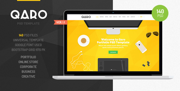 QARO - Clean & Modern PSD Template