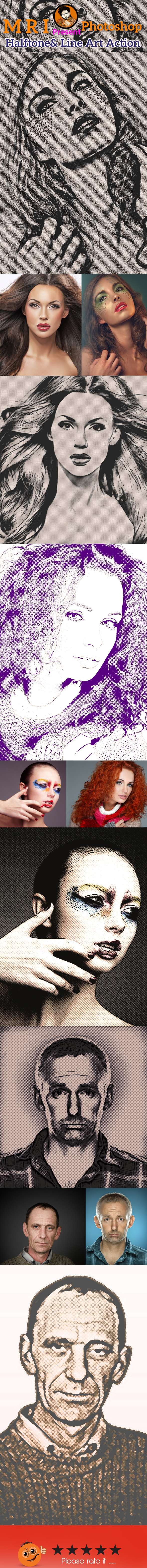 Halftone& Line Art Action Halftone& Line Art Action