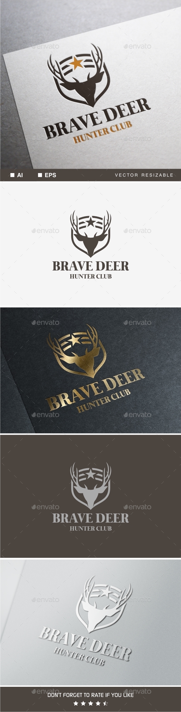GraphicRiver Brave Deer Logo 9905637 GraphicRiver Brave Deer Logo 9905637