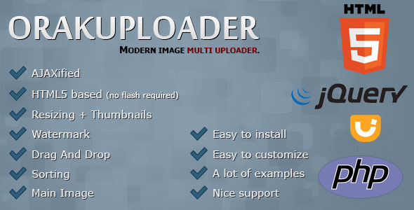 orakuploader - modern image multi uploader 