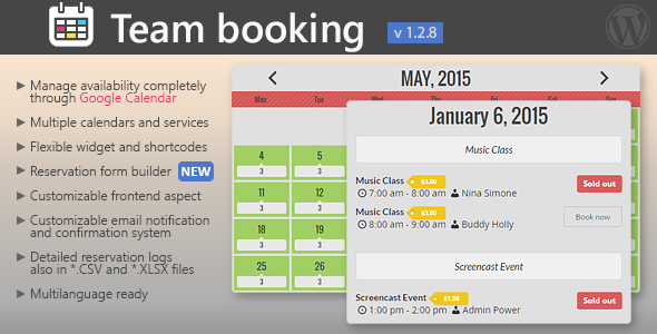 Team Booking WordPress booking system Team Booking WordPress booking system