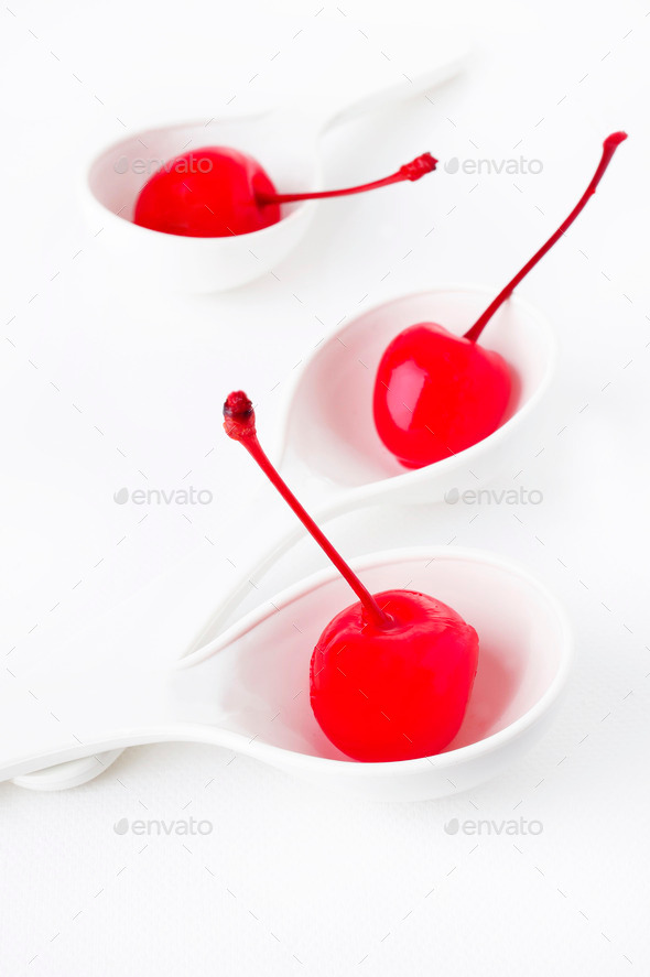 maraschino in spoon (Misc) Photo Download