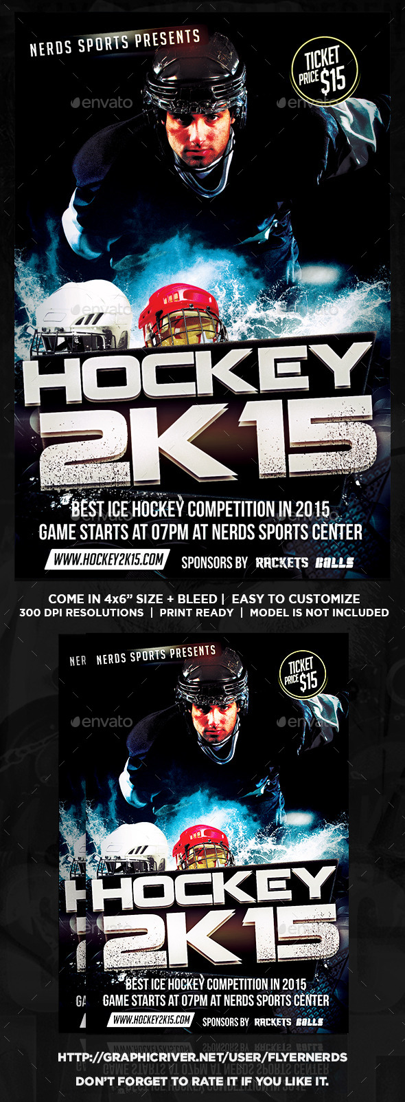 GraphicRiver Ice Hockey Tournament Sports Flyer 9907056 GraphicRiver Ice Hockey Tournament Sports Flyer 9907056