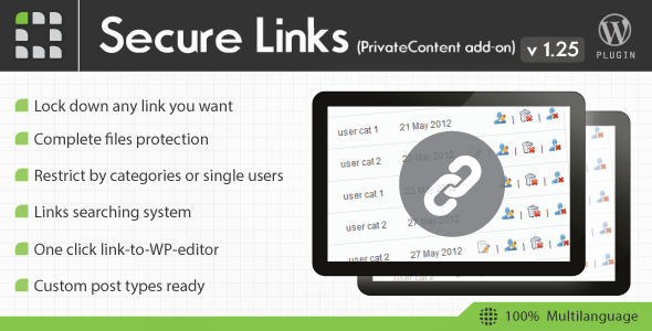 PrivateContent Secure Links add-on PrivateContent Secure Links add-on