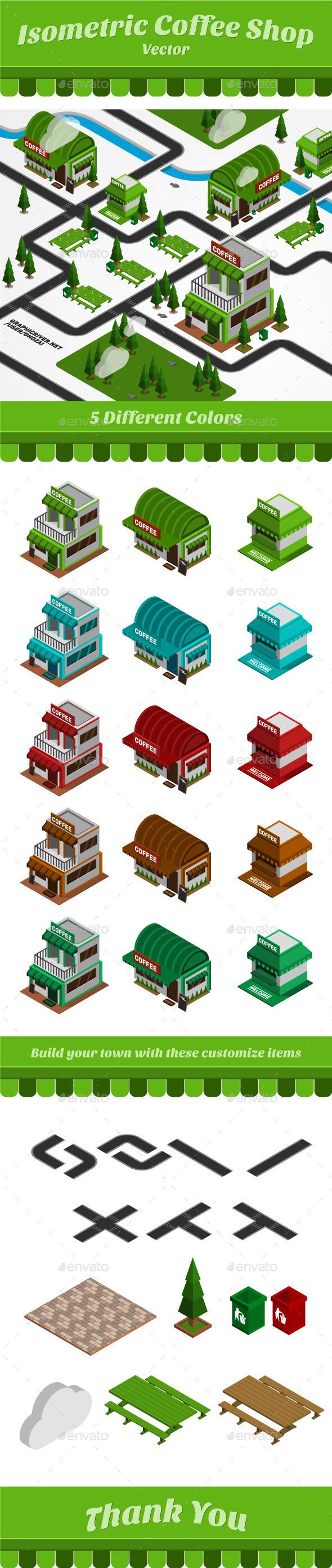 GraphicRiver Isometric Coffee Shop 9865543 GraphicRiver Isometric Coffee Shop 9865543