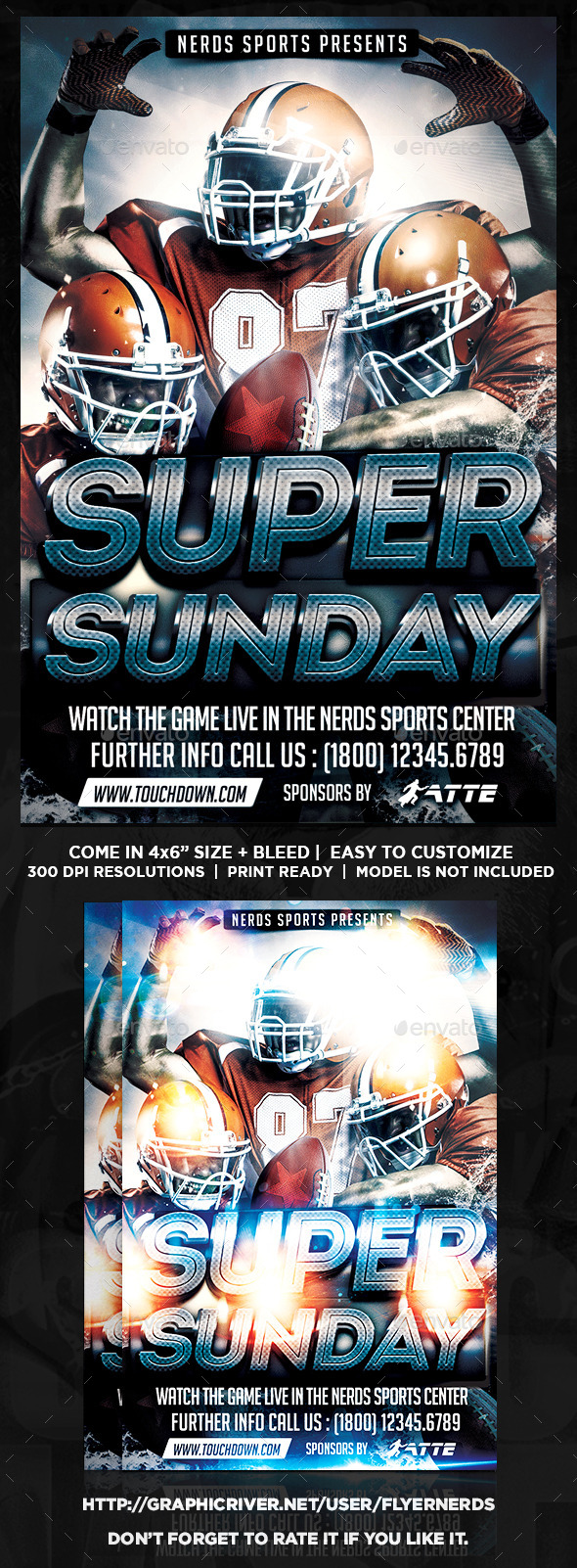 GraphicRiver Super Sunday Football Night Sports Flyer 9879722 GraphicRiver Super Sunday Football Night Sports Flyer 9879722