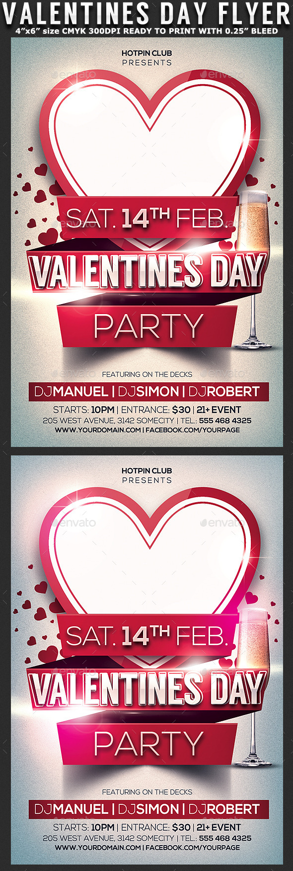 Valentines Day Party Flyer Template