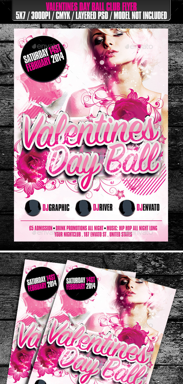 GraphicRiver Valentines Day Ball Club Flyer 9909938 GraphicRiver Valentines Day Ball Club Flyer 9909938