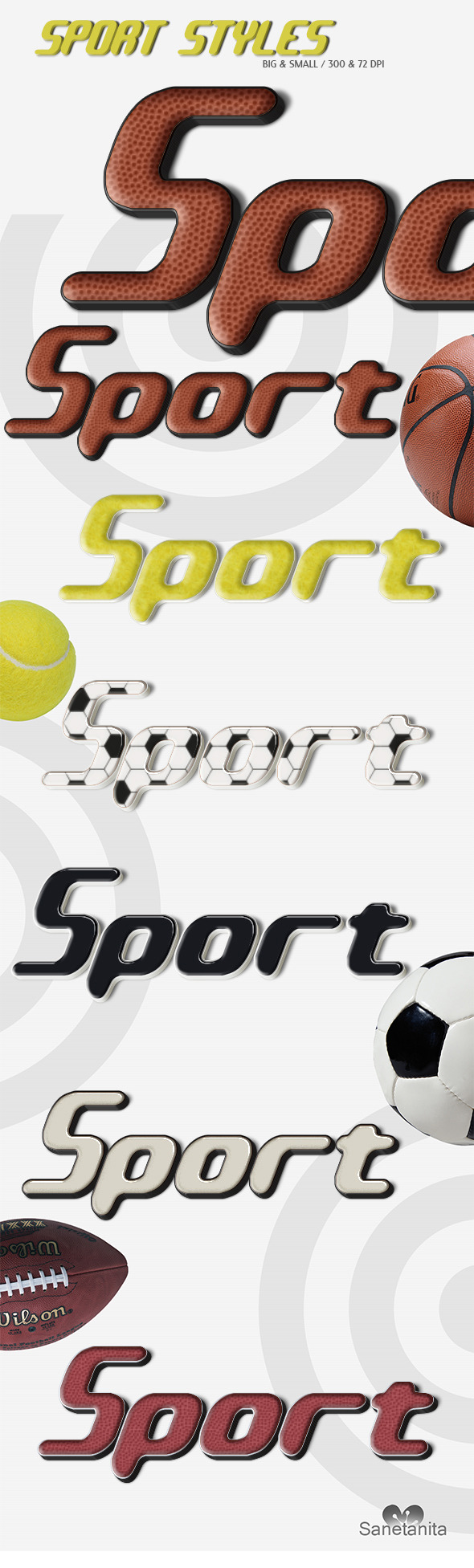 Sport Text Styles Sport Text Styles