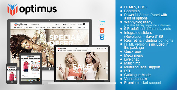 Optimus - Flexible Responsive OpenCart Theme