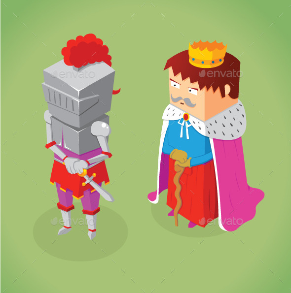 GraphicRiver Isometric King and Knight 9911003 GraphicRiver Isometric King and Knight 9911003