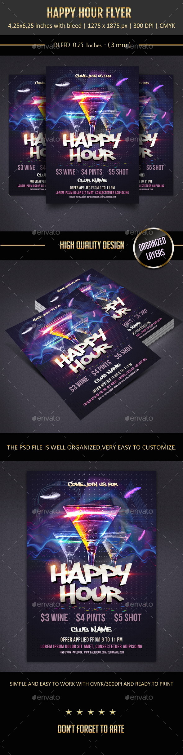 GraphicRiver Happy Hour Flyer 9911119 GraphicRiver Happy Hour Flyer 9911119