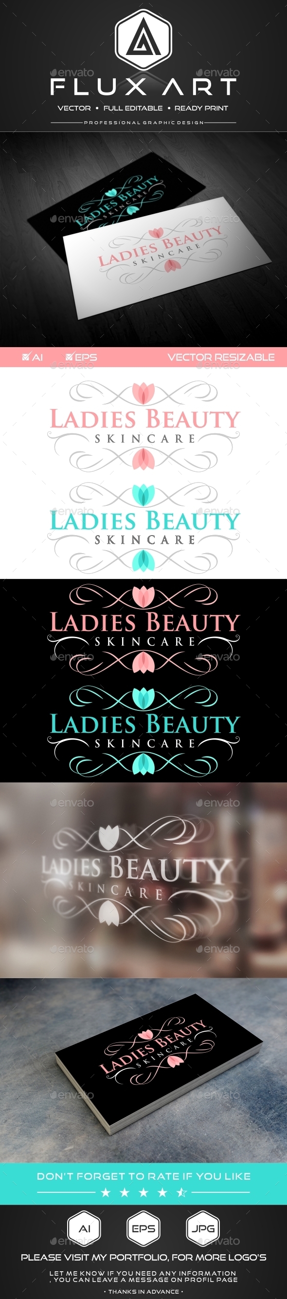Beauty Skincare Logo Beauty Skincare Logo