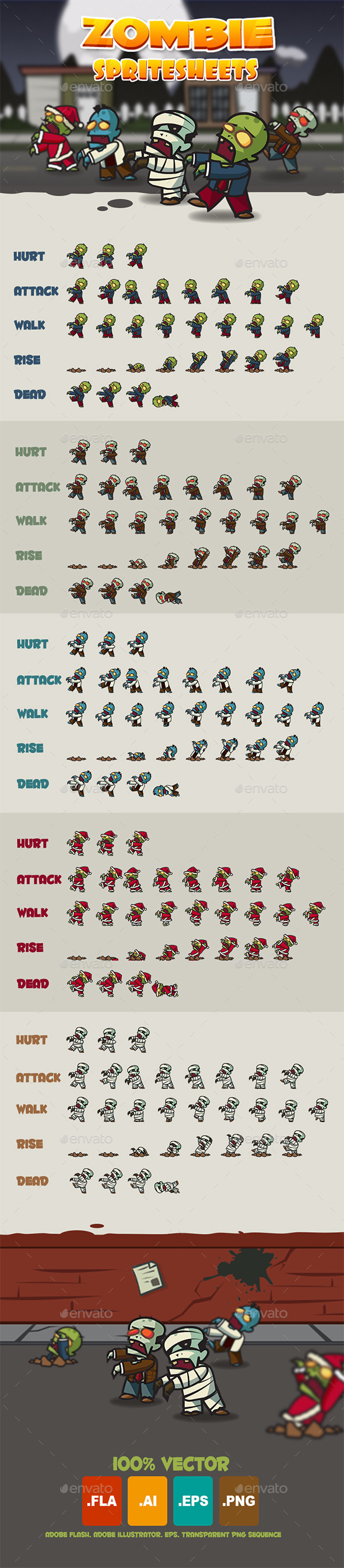 GraphicRiver Zombie Spritesheet 9912715 GraphicRiver Zombie Spritesheet 9912715