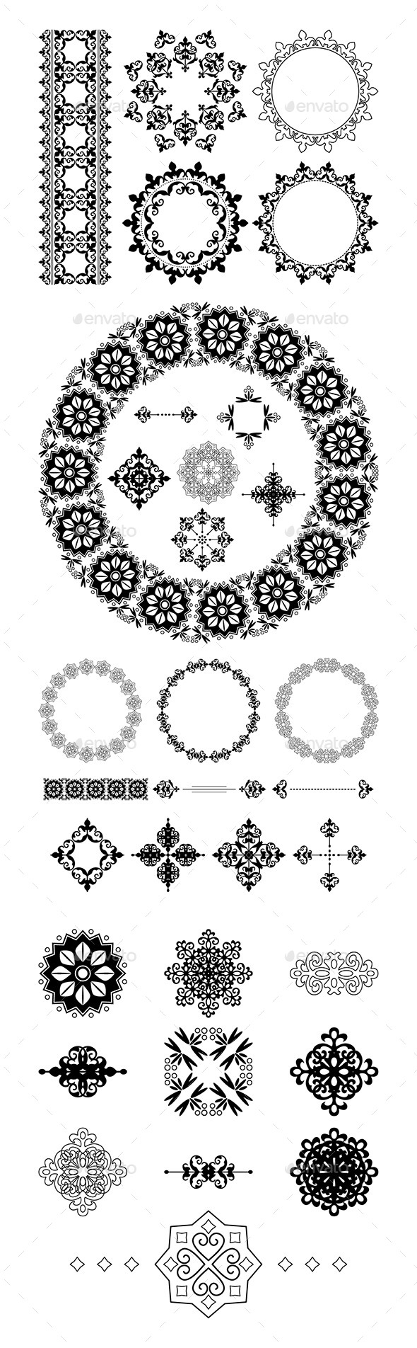 Vector Frames and Vintage Elements Vector Frames and Vintage Elements