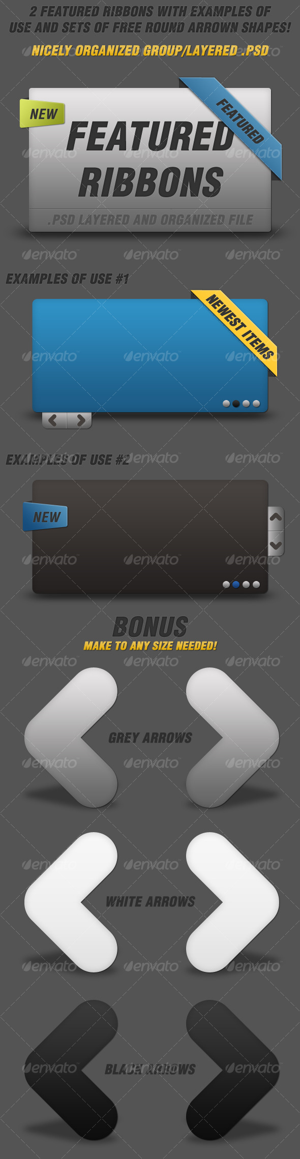 Featured Ribbons - Miscellaneous Web Elements