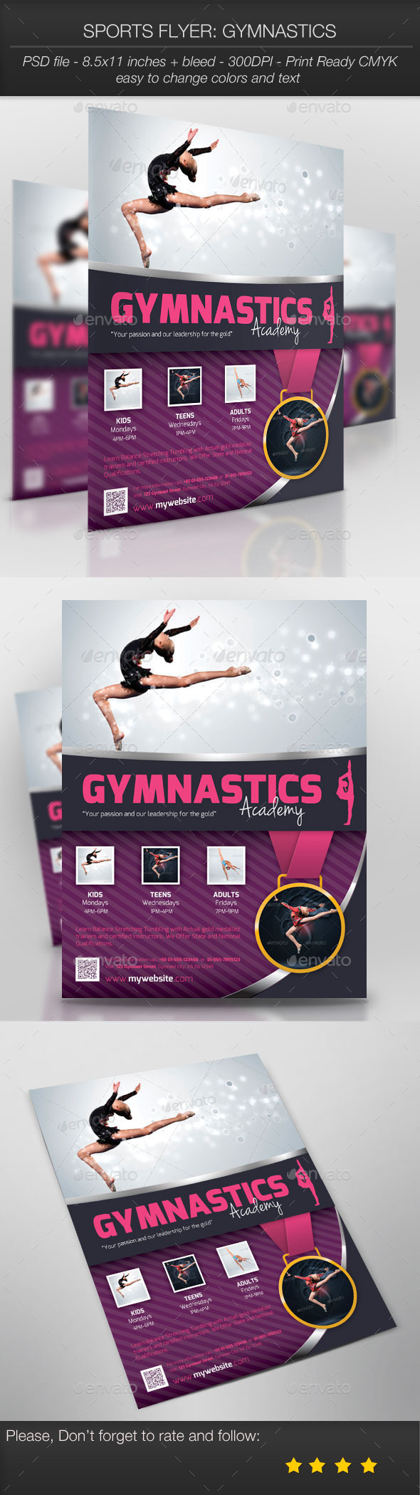 GraphicRiver Sports Flyer Gymnastics 9916016 GraphicRiver Sports Flyer Gymnastics 9916016