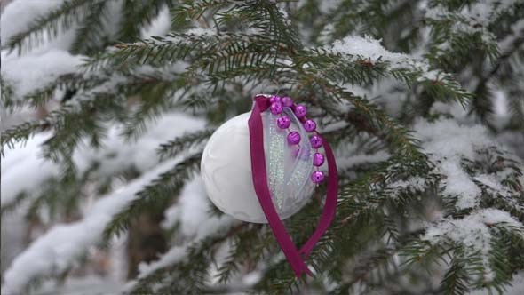 Christmas Tree and White Ball