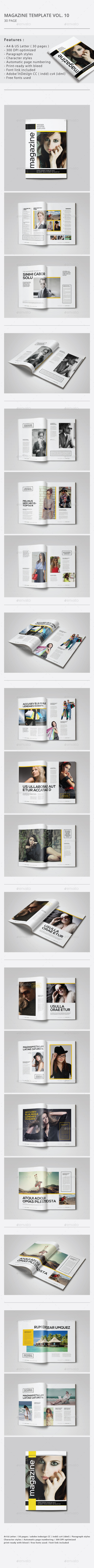 Indesign Magazine Template Vol.10 Indesign Magazine Template Vol.10
