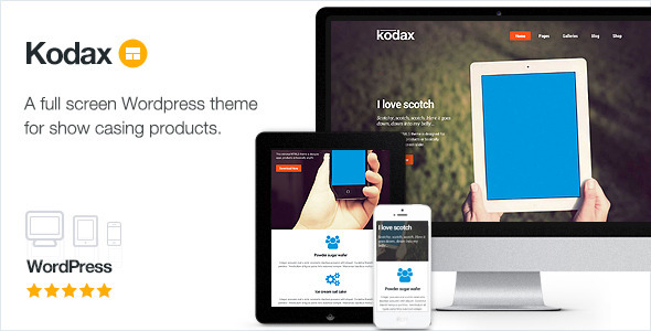 Kodax - Full Screen Landing Page