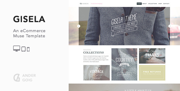 Gisela - eCommerce Muse Template