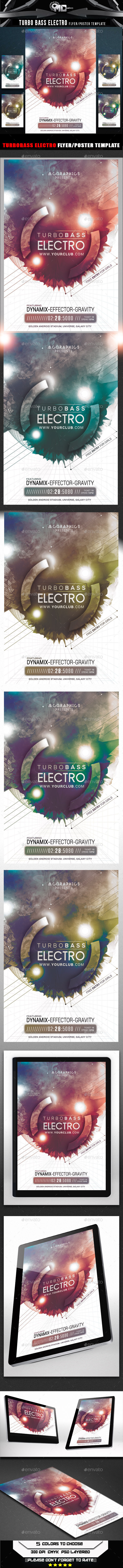 Turbo Bass Electro Flyer Template (Clubs & Parties)