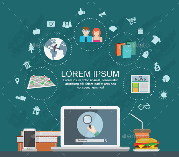 GraphicRiver Flat Design Concept 9919958 GraphicRiver Flat Design Concept 9919958