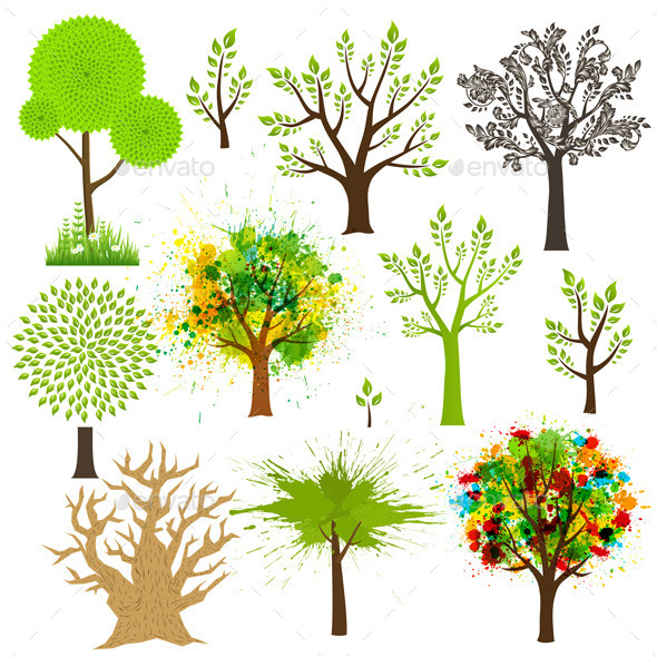 GraphicRiver Tree Collection with Different Styles 9921635 GraphicRiver Tree Collection with Different Styles 9921635